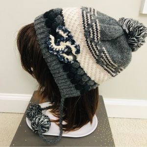 Kids cute hat with double CC and Pom Pom